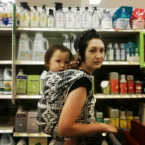 Perusing the Tar-get with my little one in tow